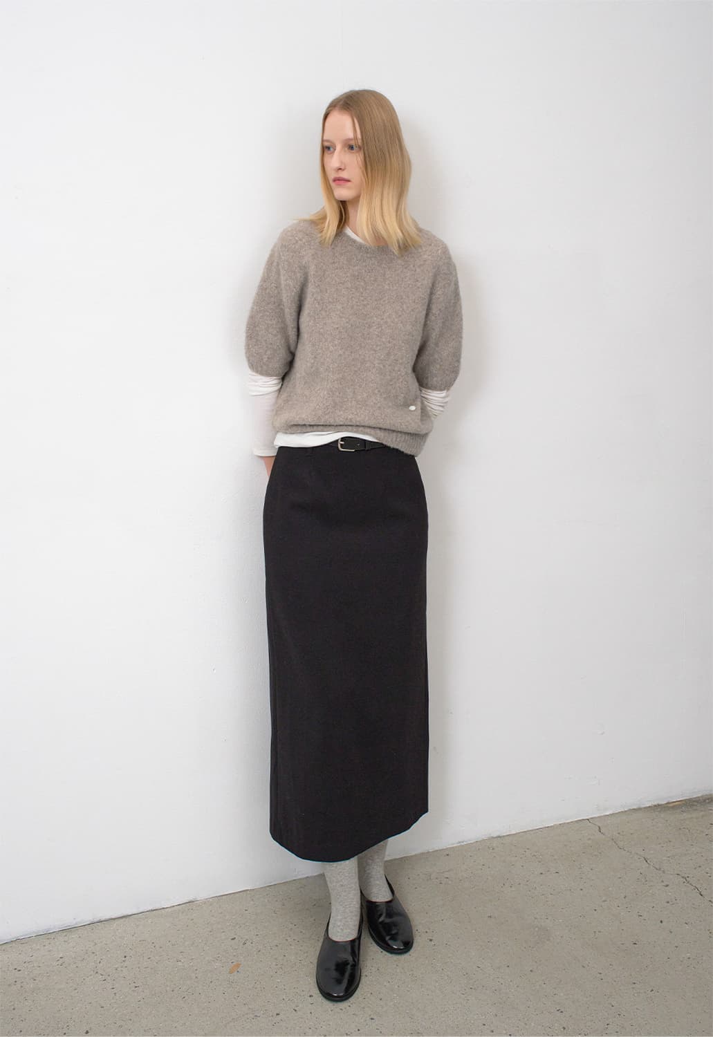 아틀리에나인 롱스커트+벨트 상품이미지1