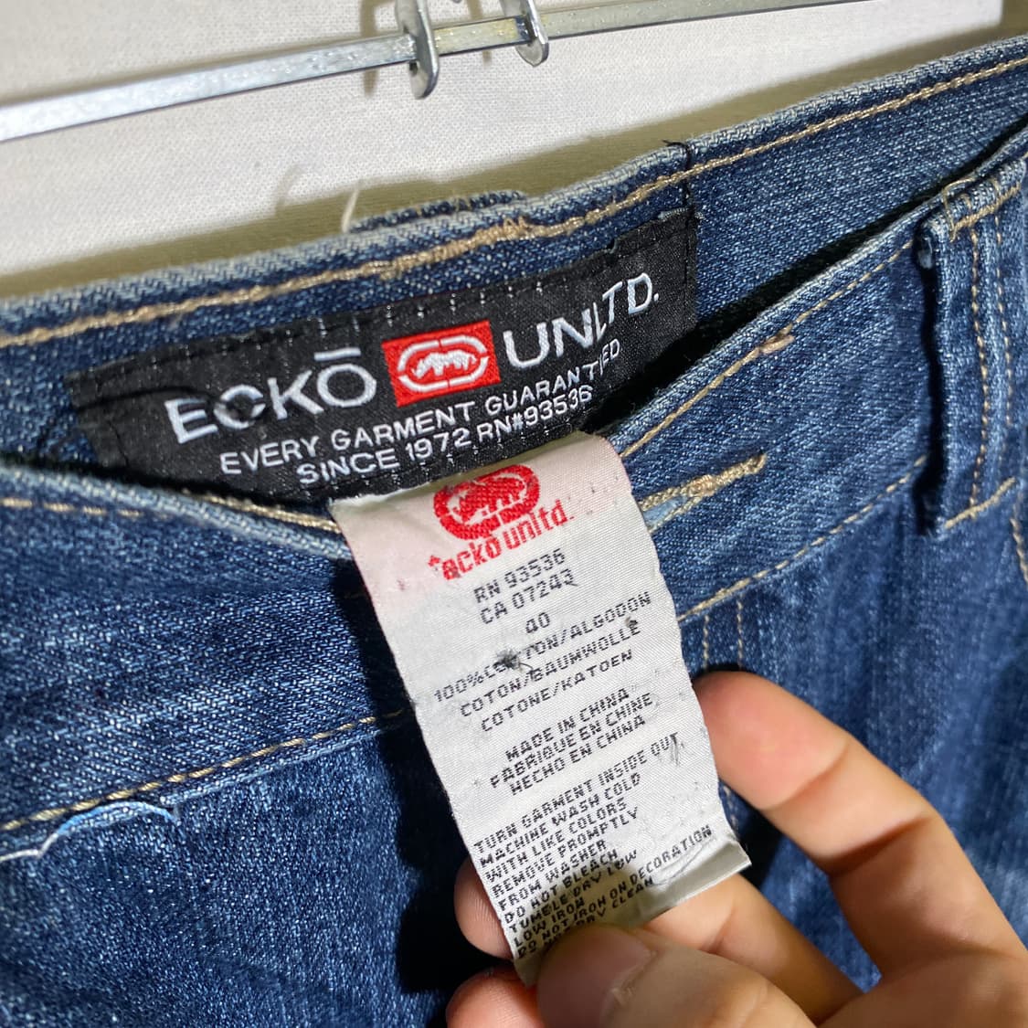 40인치)ECKO 데님 힙합 청바지 와이드핏 상품이미지5
