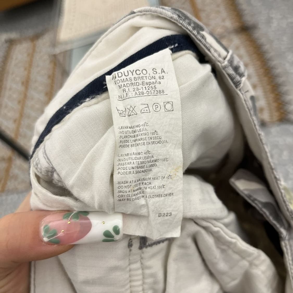 스페라 스트릿 펑크 에스닉 플라워 카모 카고 반바지 M C11045 상품이미지6