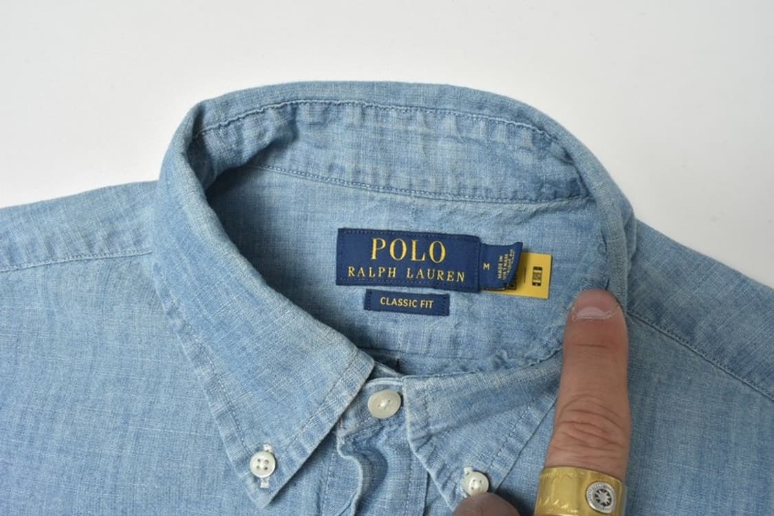 폴로 랄프로렌 큐알라벨 데님셔츠 M N1193 상품이미지9