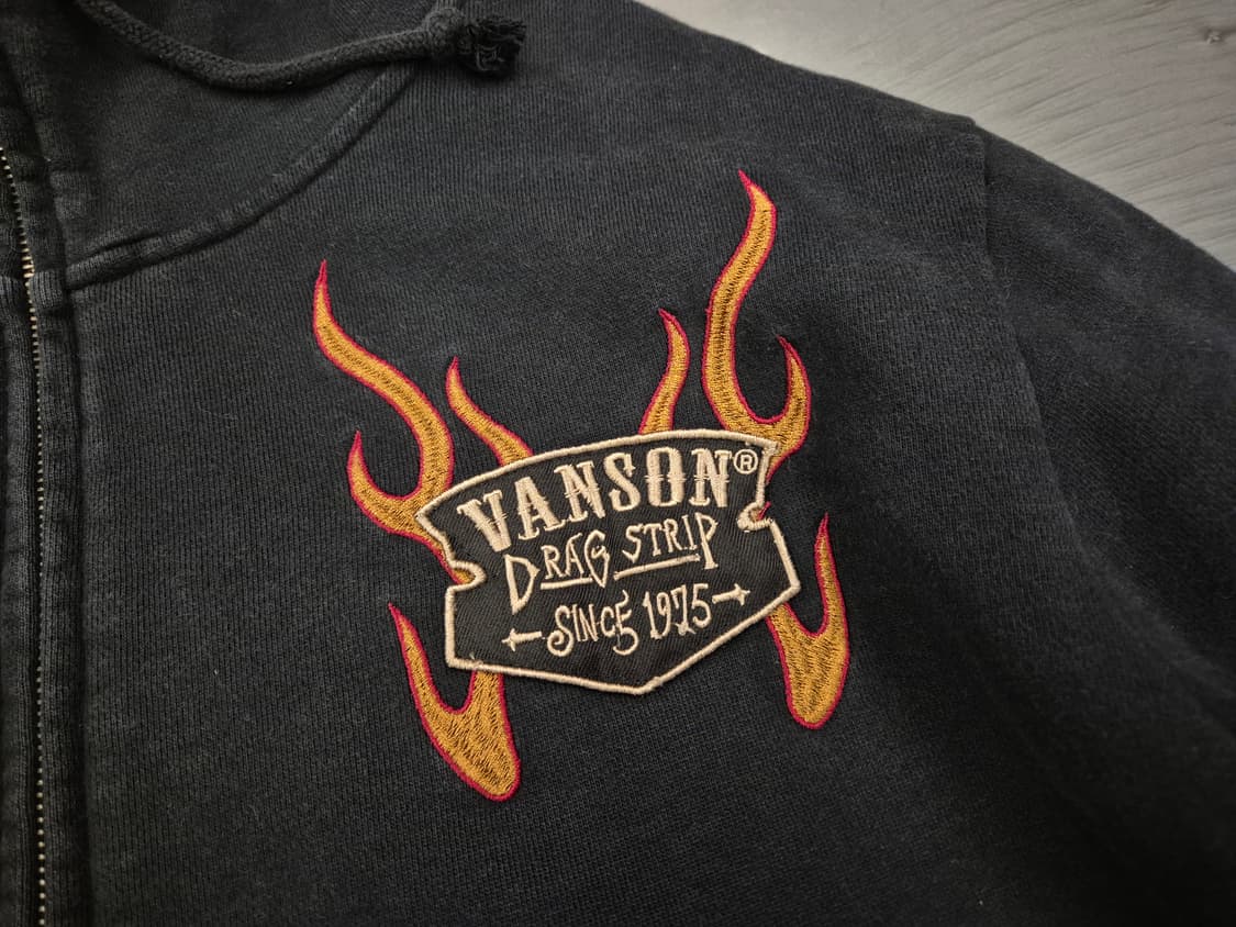 밴슨레더 스컬 플레임 후드 짚업 상품이미지5