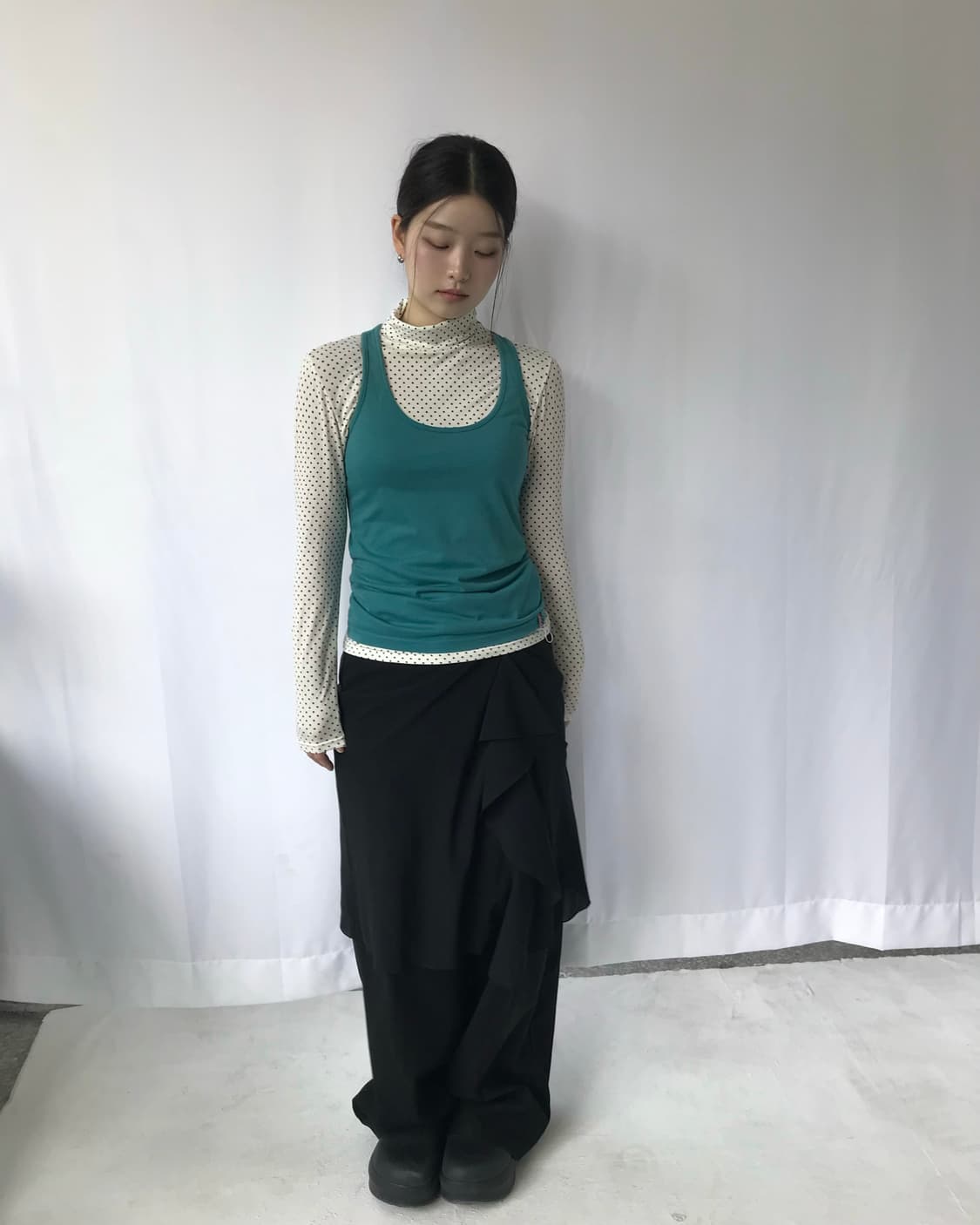 레이어드 도트 티 상품이미지2