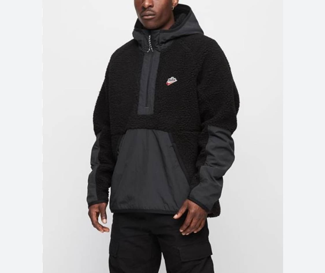 나이키 헤리티지 쉐르파 뽀글이 플리스 반집업 아노락 _ 블랙 상품이미지1
