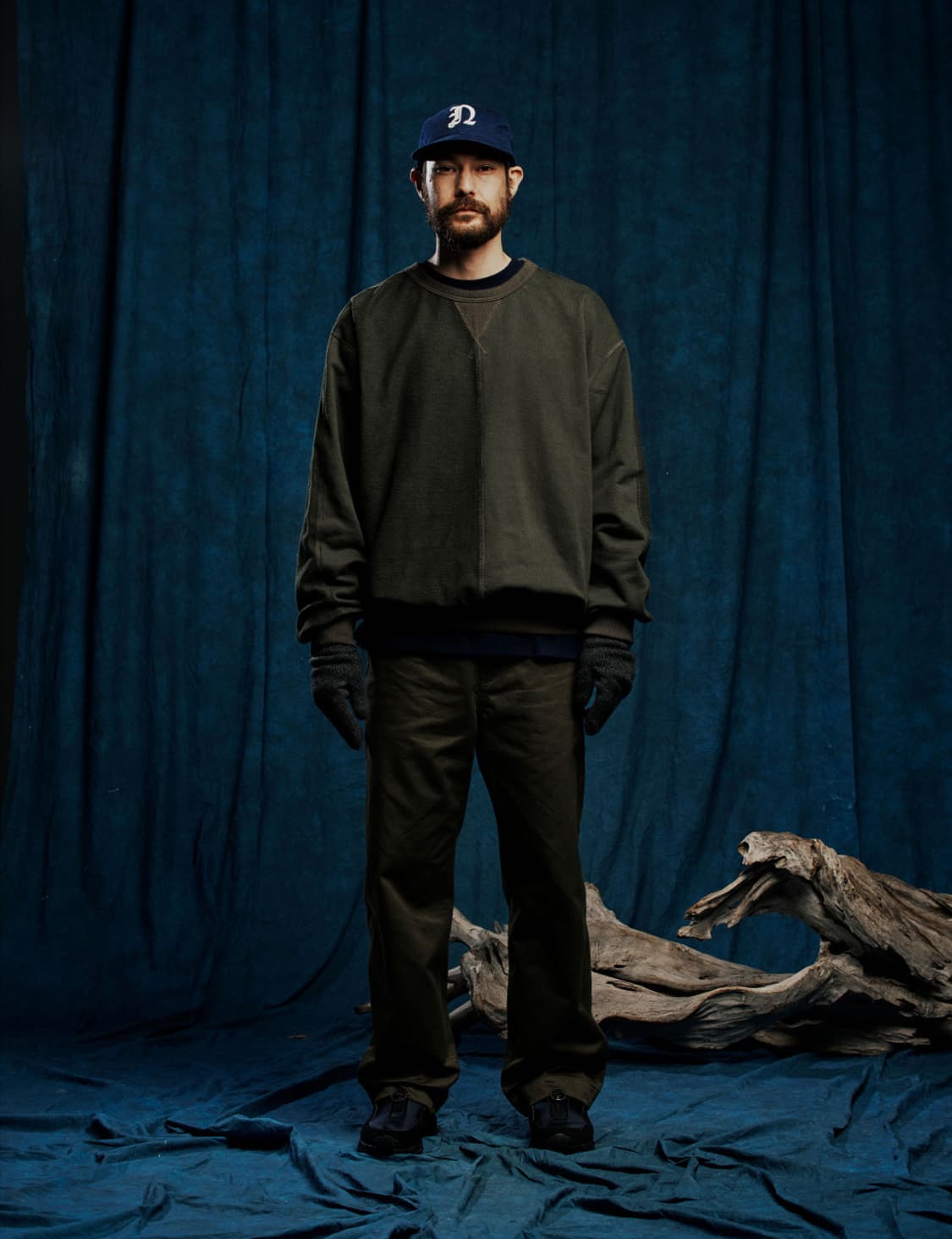 네이머클로딩 맨투맨 하프 리버스 스웨트셔츠 올리브 XL HALF REVE 상품이미지6