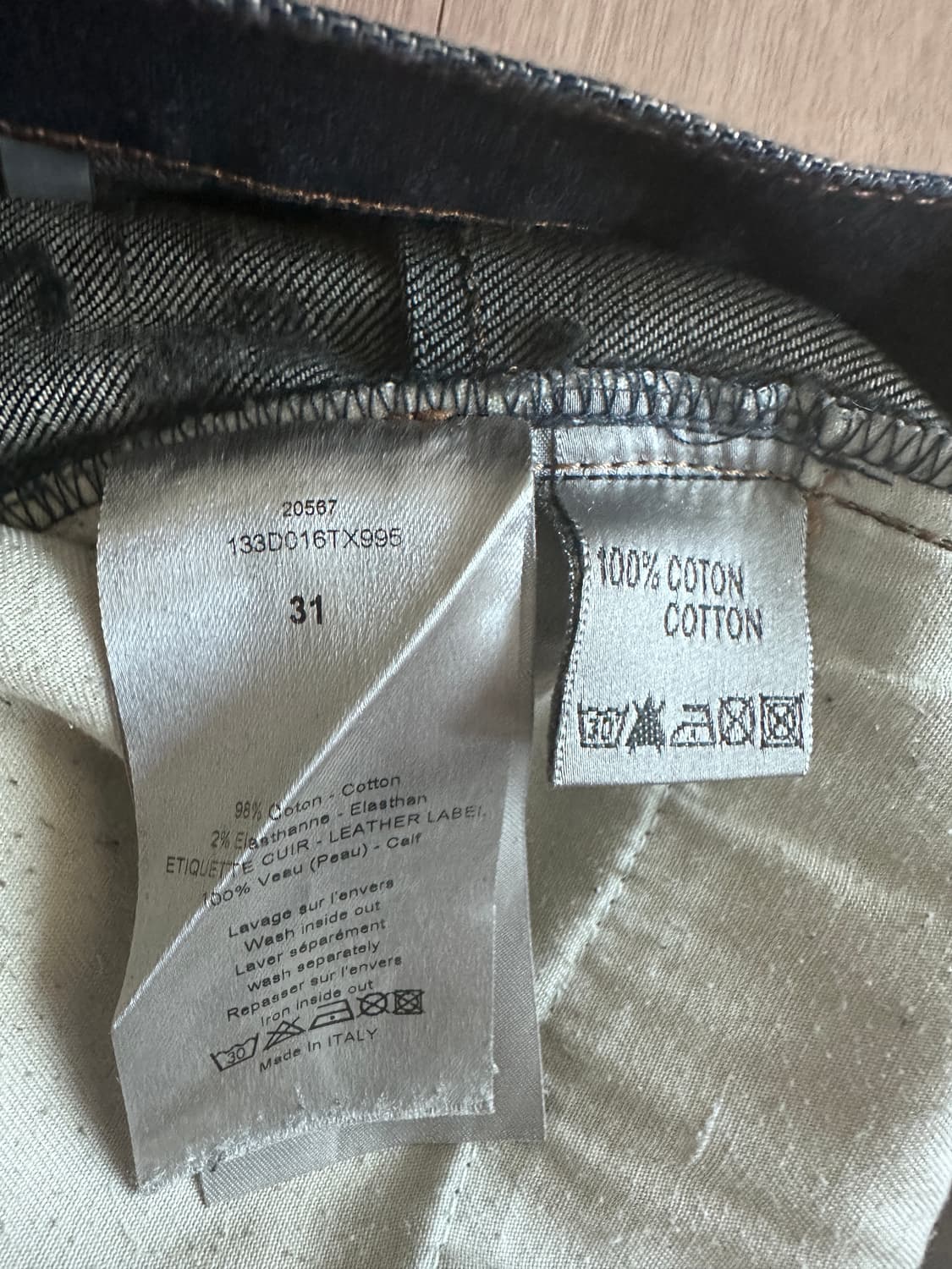 디올 옴므 슬림스트레이트 워싱진 / 31 상품이미지7