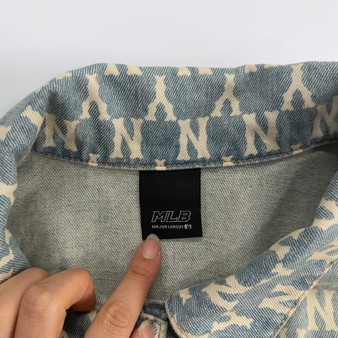 Mlb 엠엘비 ny 모노그램 데님 자켓  상품이미지5