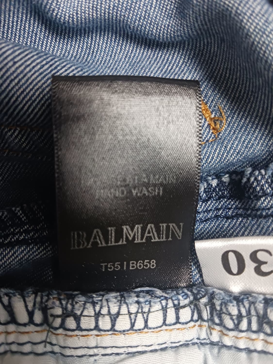 [30] 발망 중청 워싱 바이커진 청바지 상품이미지10