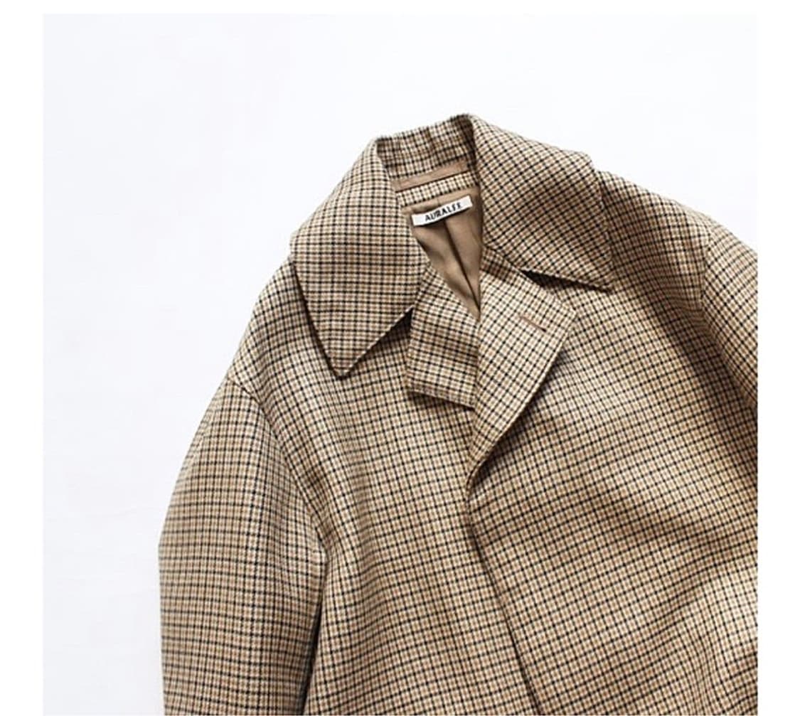 오라리 더블페이스 체크 코트 4 상품이미지5