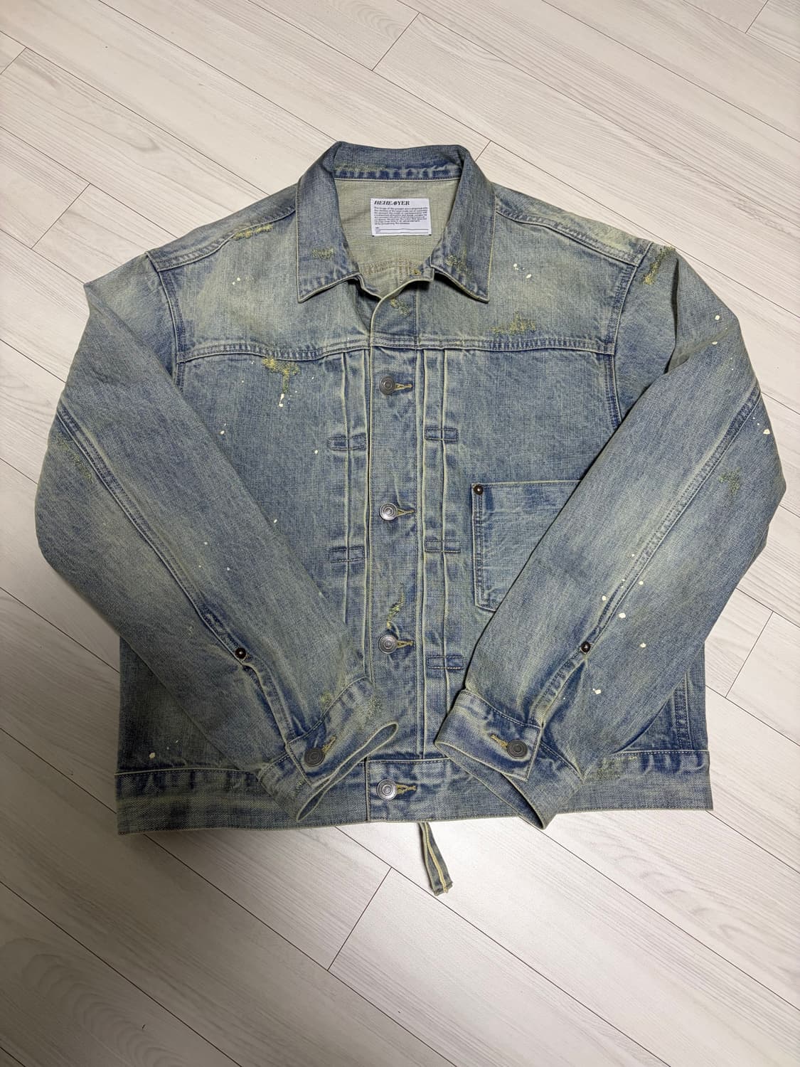 비헤비어 디스트레스드 데님 트러커 자켓 타입1 3사이즈 상품이미지1