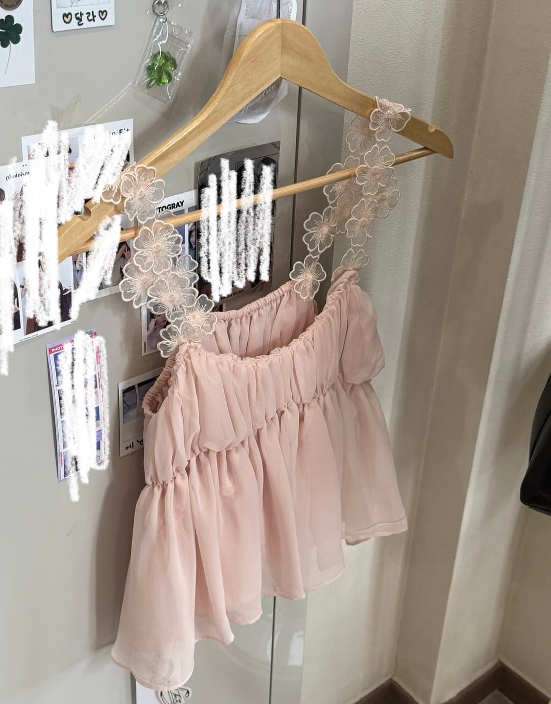 더티스 DELPHINIUM CHIFFON SHIRRING TOP 새상품 상품이미지2