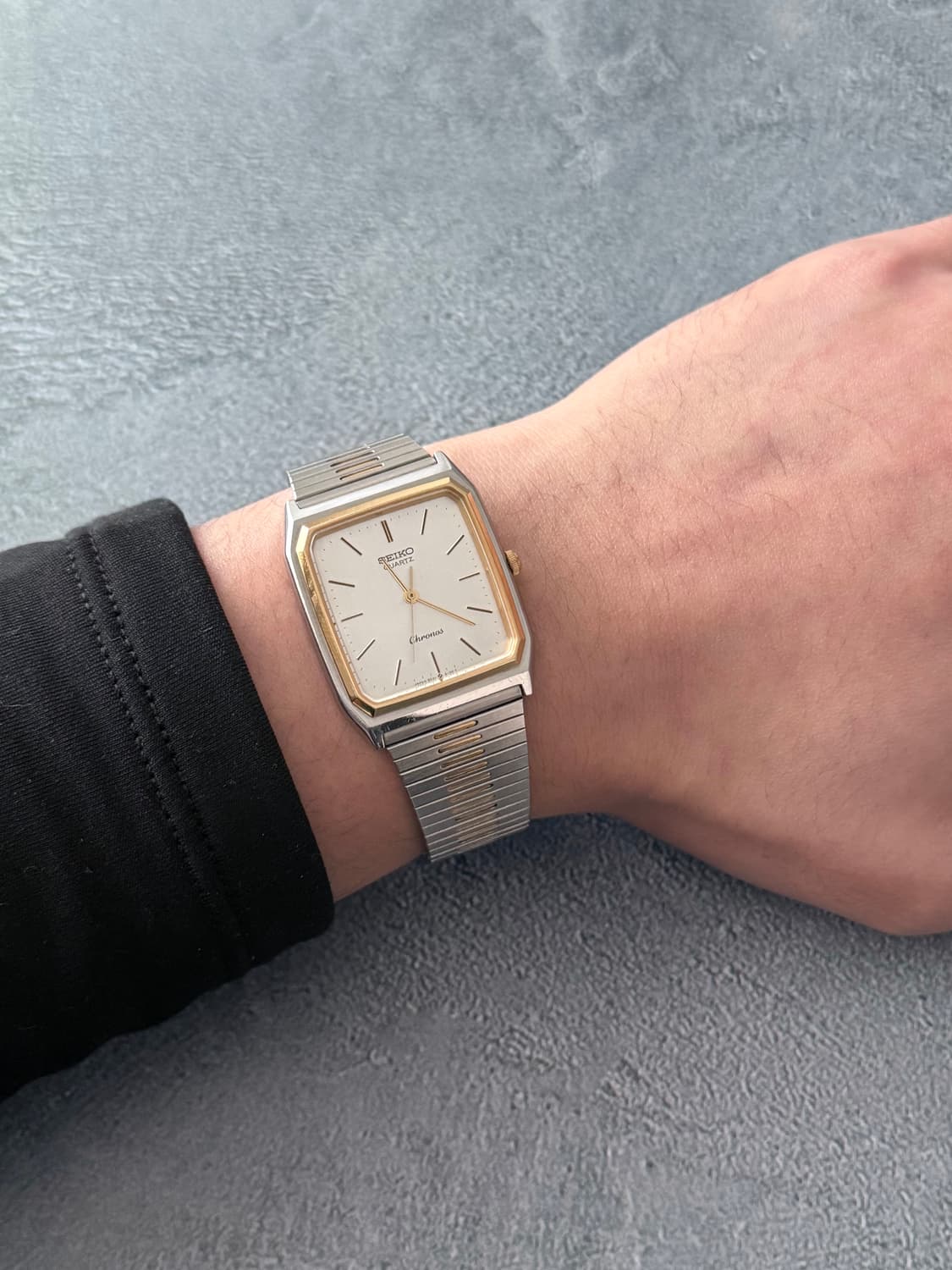 세이코 Seiko Chronos 쿼츠 콤비 스퀘어 상품이미지5