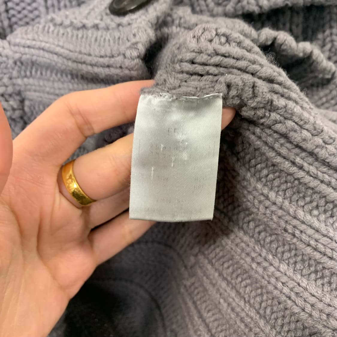 Vintage 빈티지 울 케이블 니트 버튼 가디건 상품이미지4