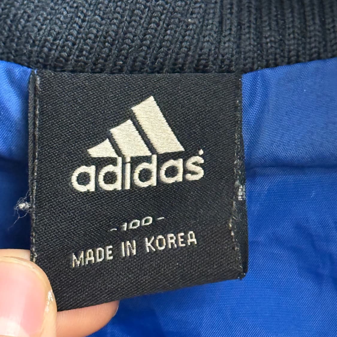 아디다스 3선 퀼팅 블루종 자켓 (100) 상품이미지2