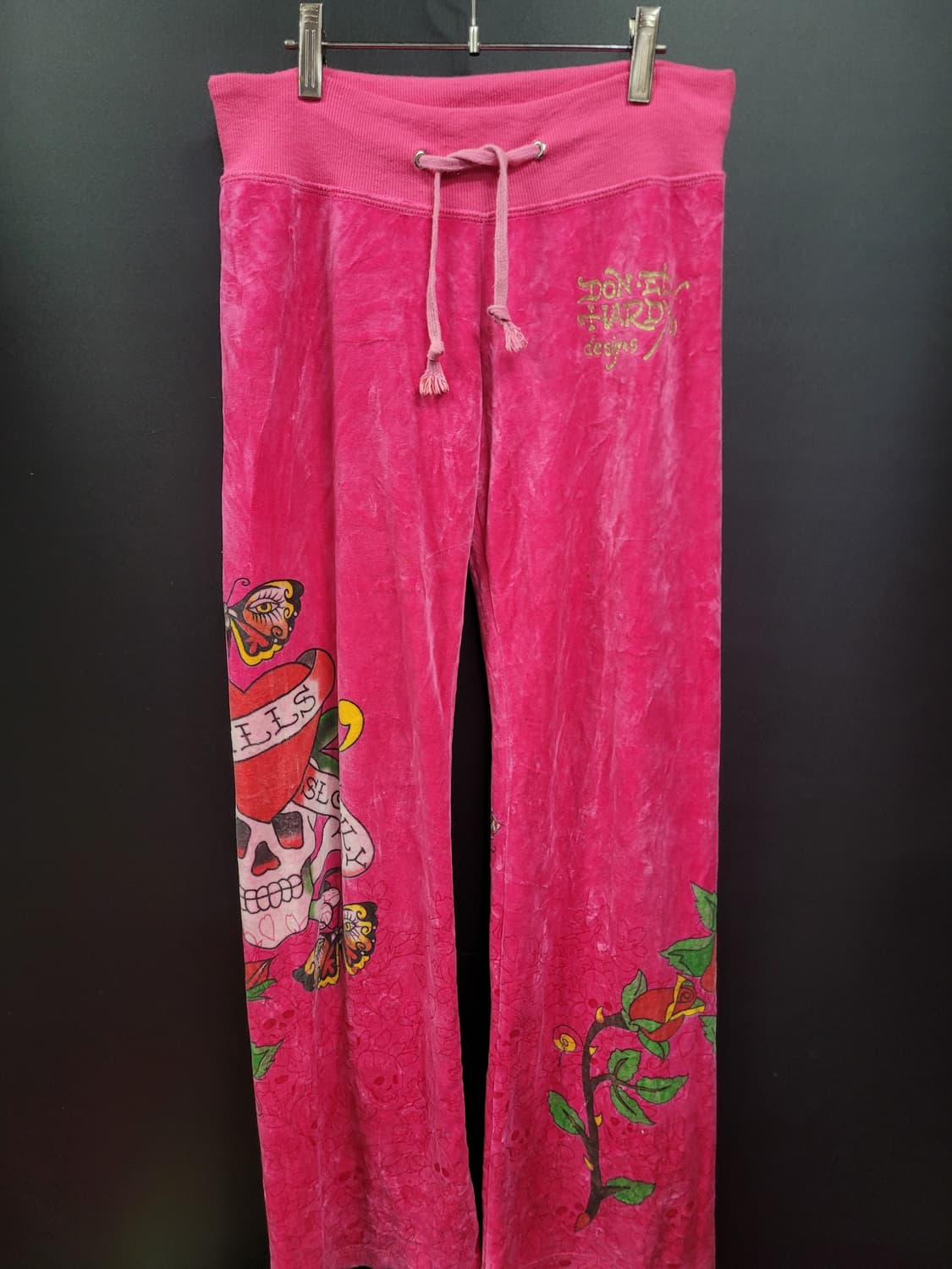 Ed Hardy 에드하디 올드스쿨 펑크 벨루아 트랙팬츠 상품이미지9