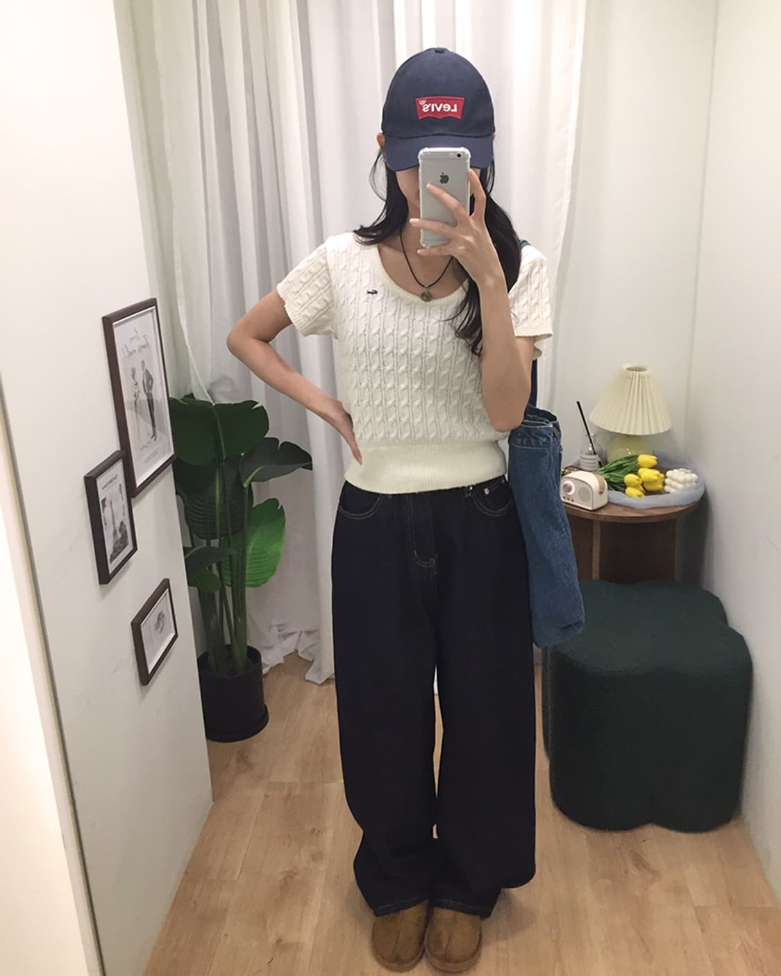 여성 라코스테 U넥 반팔니트 95 상품이미지3