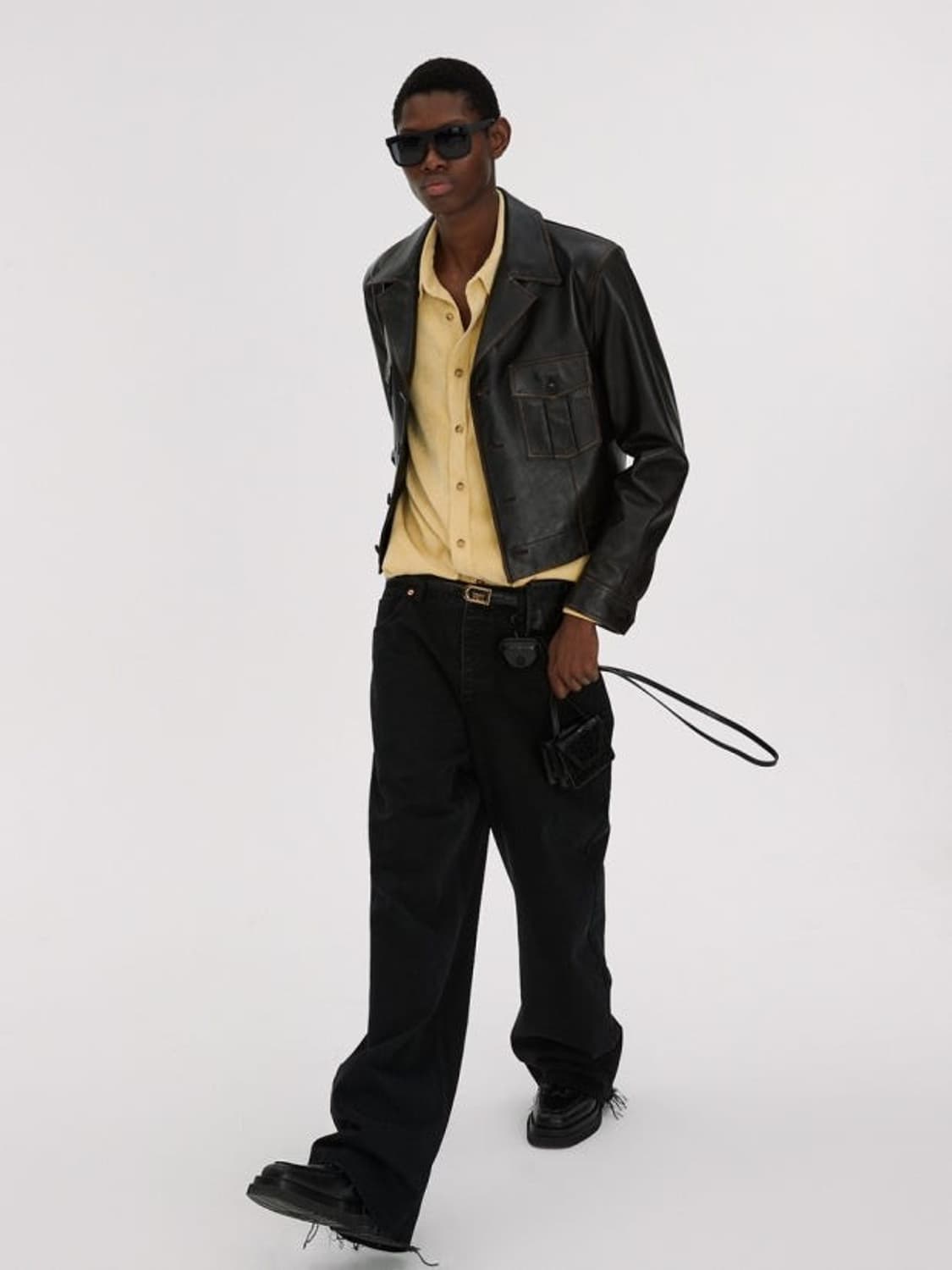 렉토 밀리터리 레더자켓 s 상품이미지1