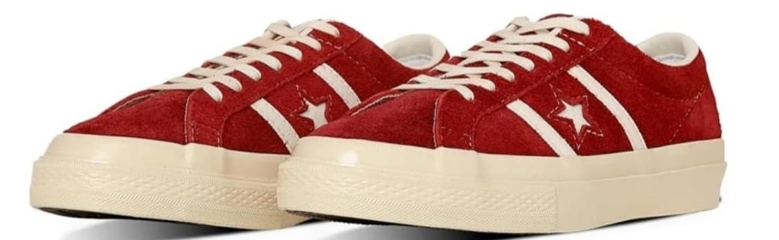 컨버스 재팬 Star & Bars 레드 스웨이드 265 상품이미지1