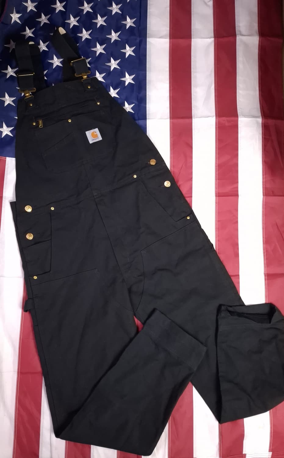 새제품 오리지날 칼하트 블랙 오버롤 상품이미지1