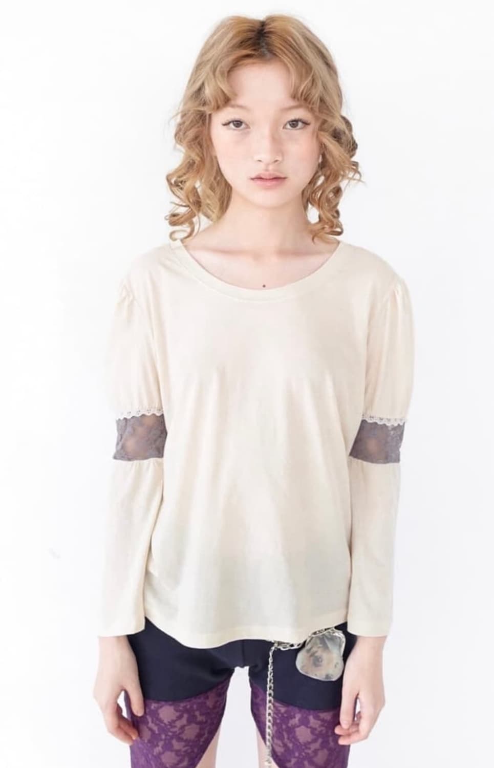 [구매] 샵페어리 퍼프 레이스 트리밍 탑 상품이미지1