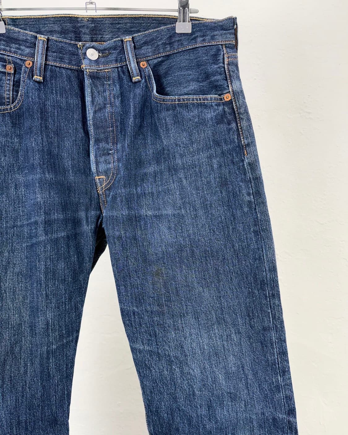 리바이스 501 오리지널 버튼 플라이 워싱 데님 팬츠 상품이미지4