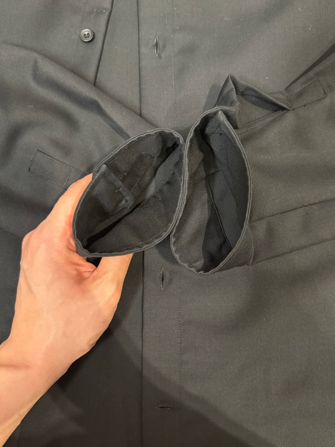 코스 COS 25fw 릴랙스드 울 블렌드 셔츠 black m size  상품이미지8