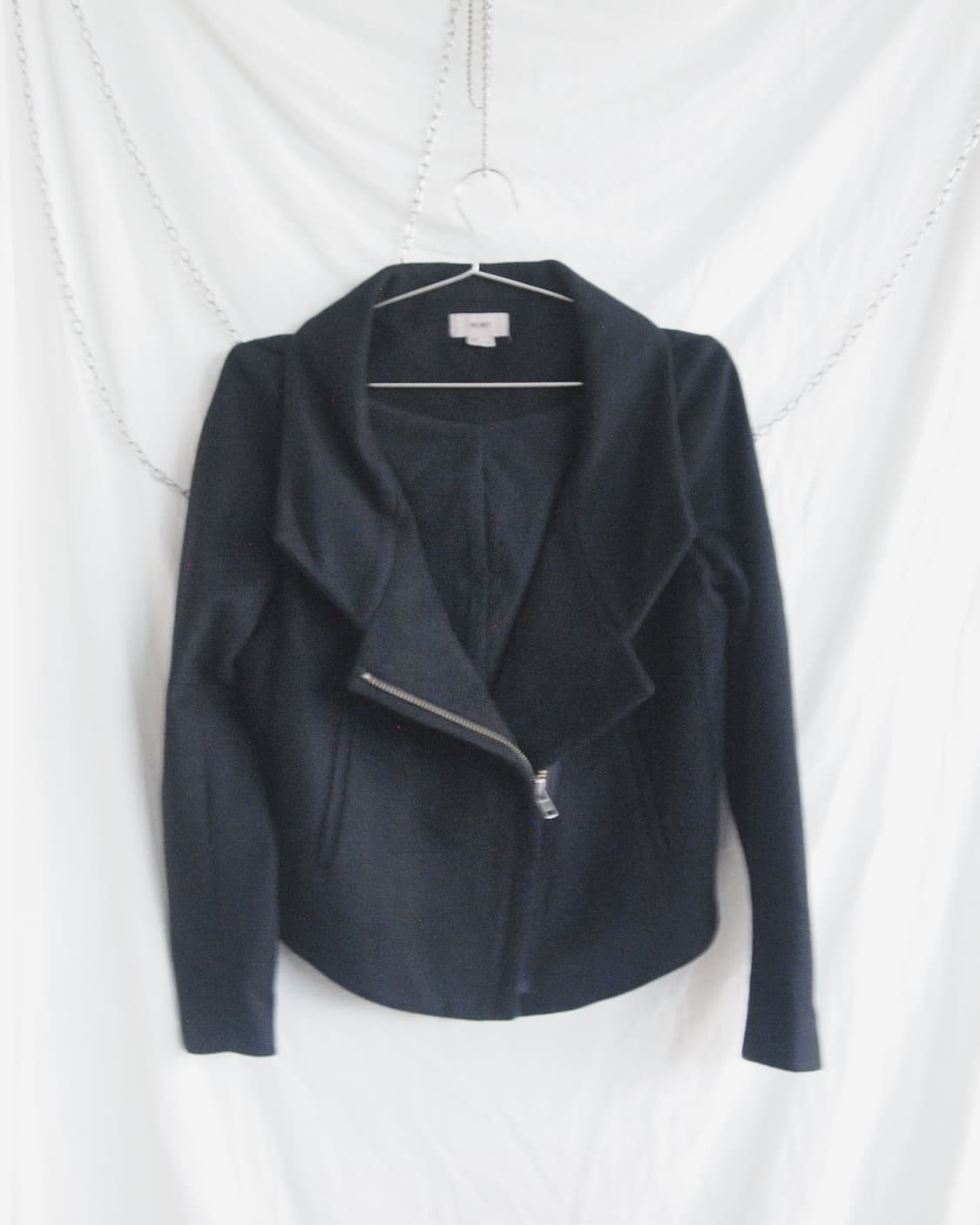 헬무트랭 asymmetric wool rider crop jacket 상품이미지4