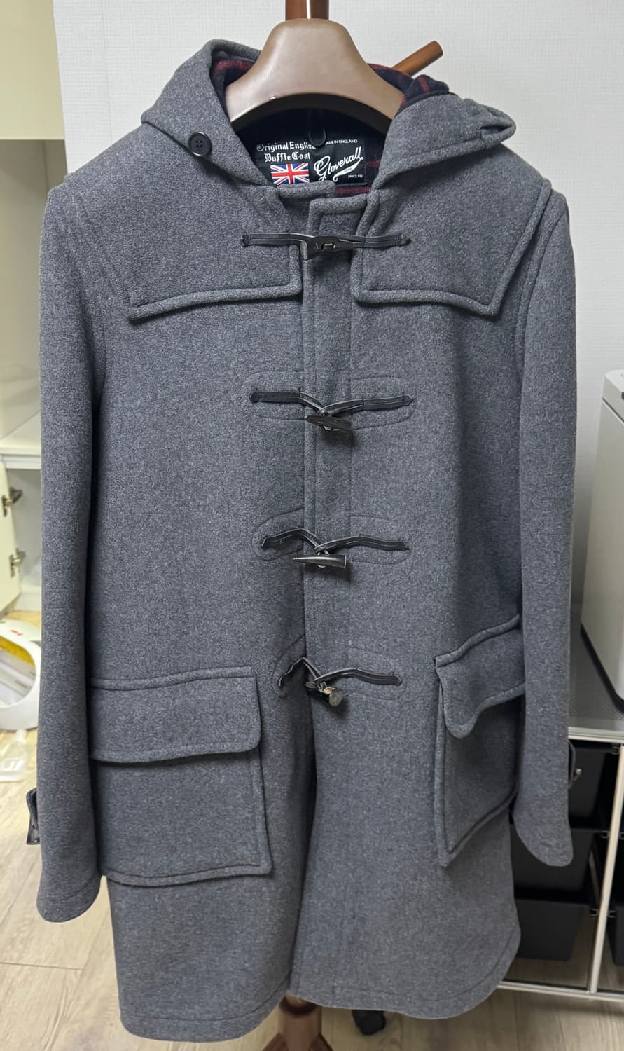 글로버올 회색 더플코트 상품이미지1