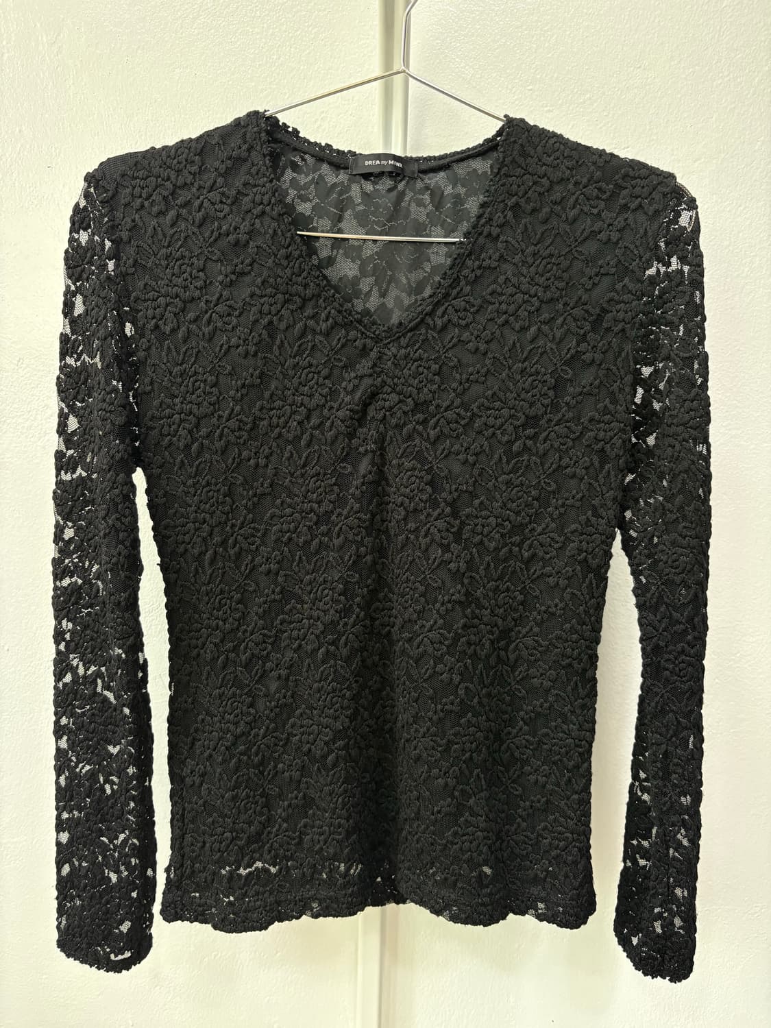 시스루 플라워 자수 긴팔티 상품이미지4