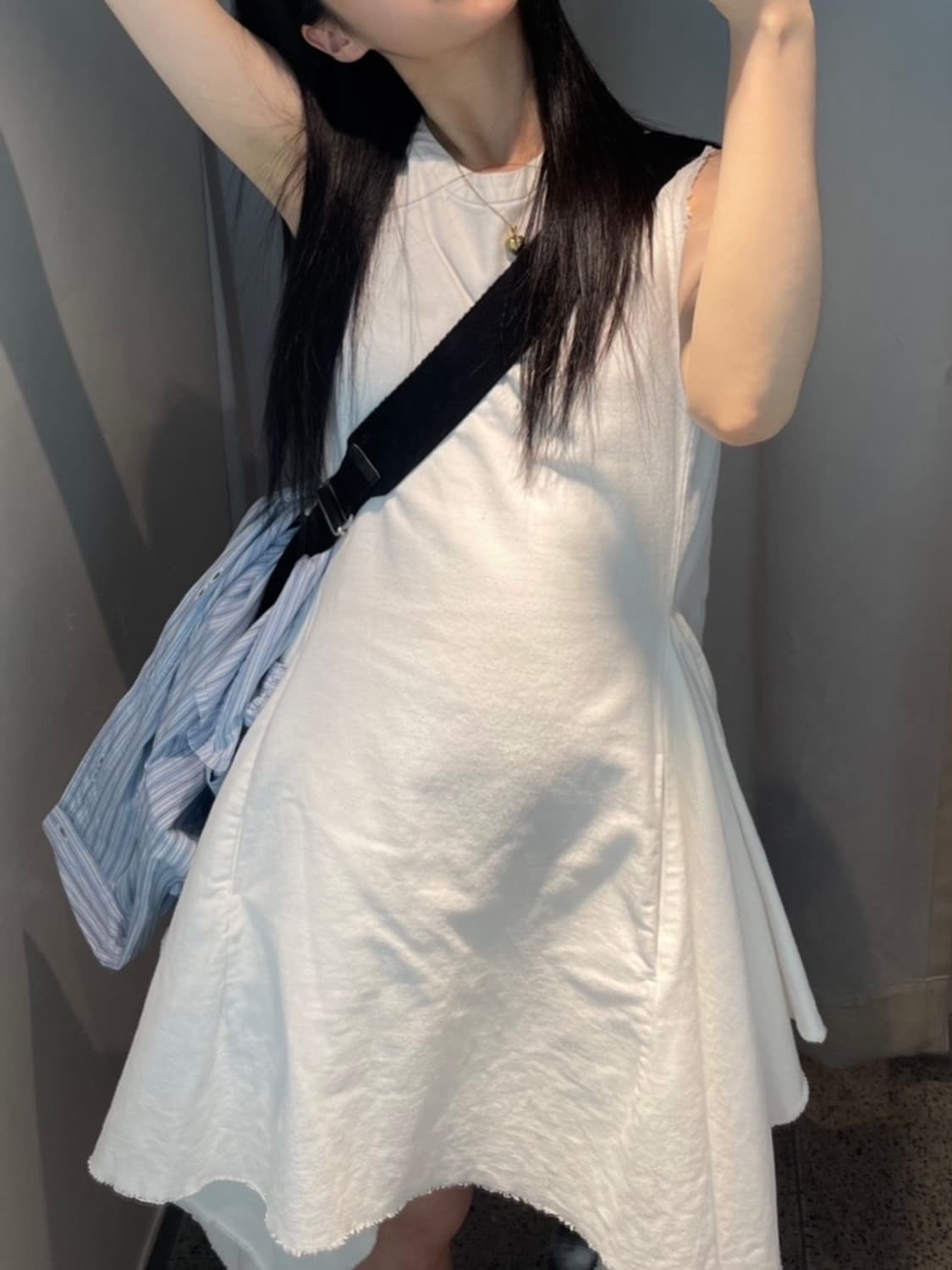 Cotton Slit Sleeveless Dress 상품이미지4