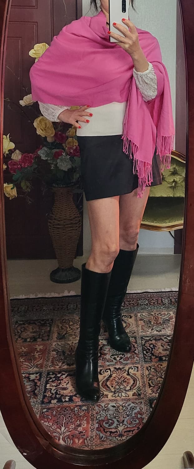 100% 캐시미어 빅숄 스카프  상품이미지6