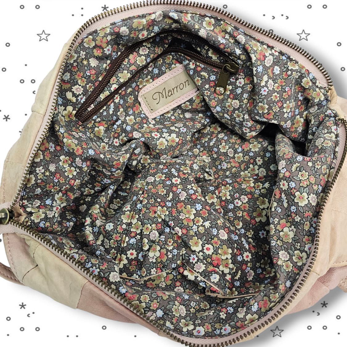 Maroon 양가죽 패치워크 토트백 상품이미지10