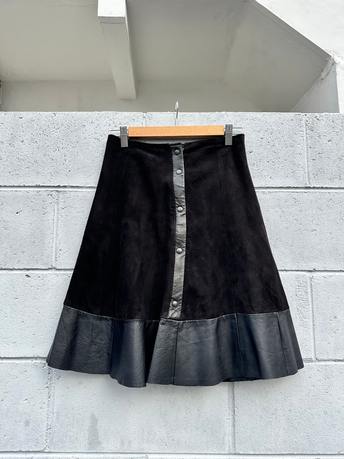 스웨이드 레더 스커트 상품이미지1