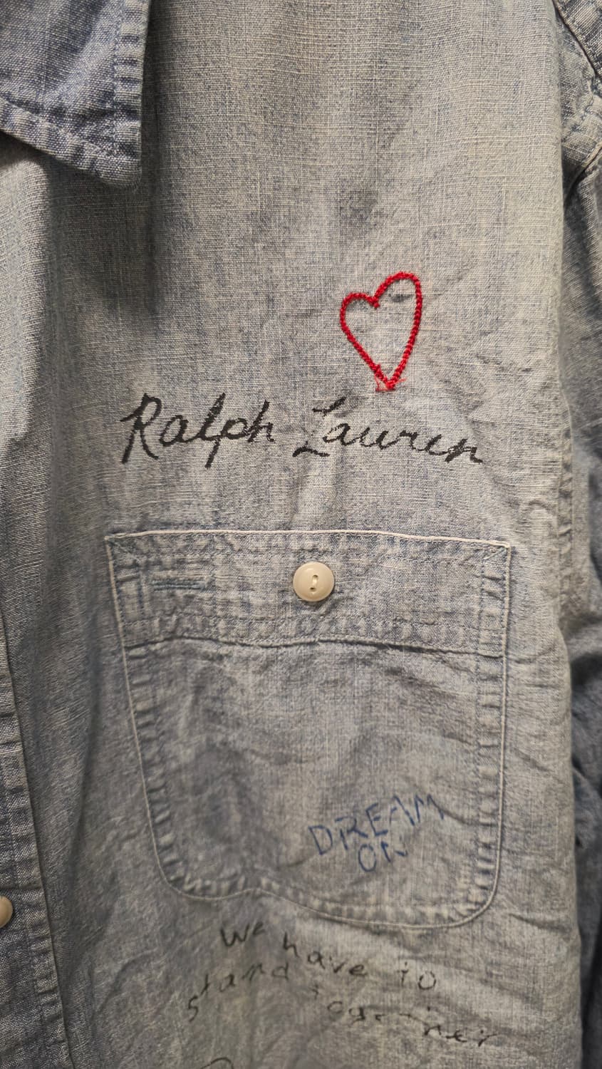 폴로 랄프로렌 자수 프린팅 데님 셔츠 상품이미지4