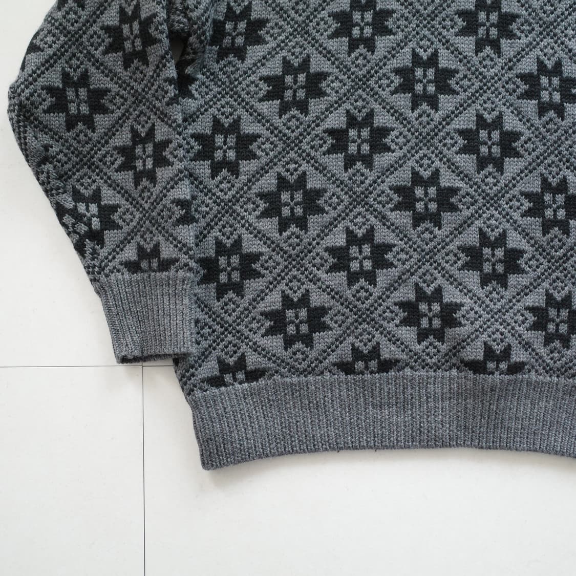 90s 올드 갭 GAP 눈꽃 패턴 울 스웨터 상품이미지10