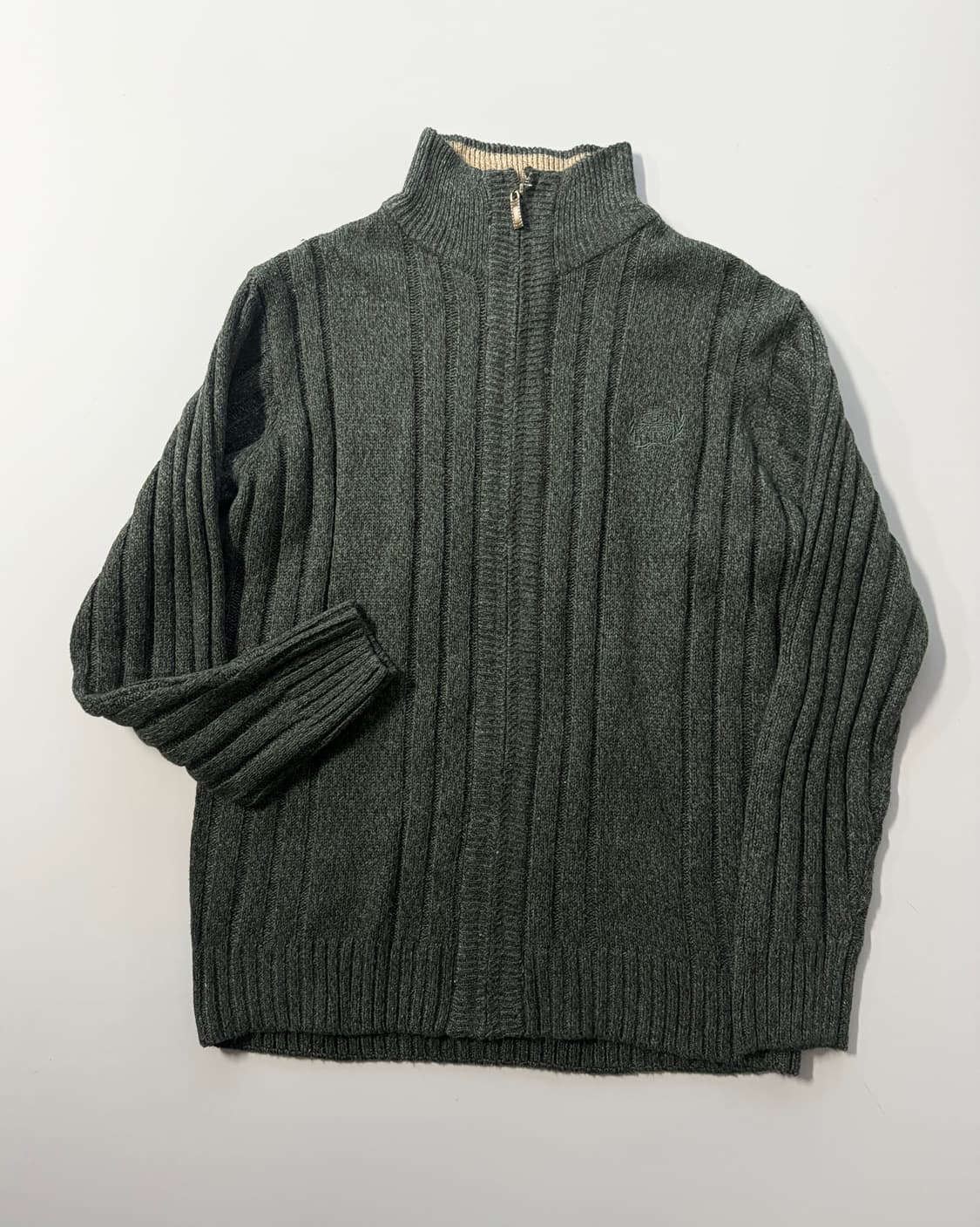 하이 넥 울 블렌디드 니트 집업 가디건 상품이미지4