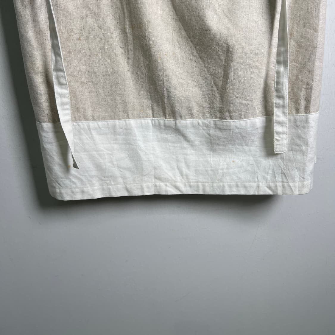 요지 야마모토 Y's for Living 린넨 배색 랩 에이프런 스커트 상품이미지4