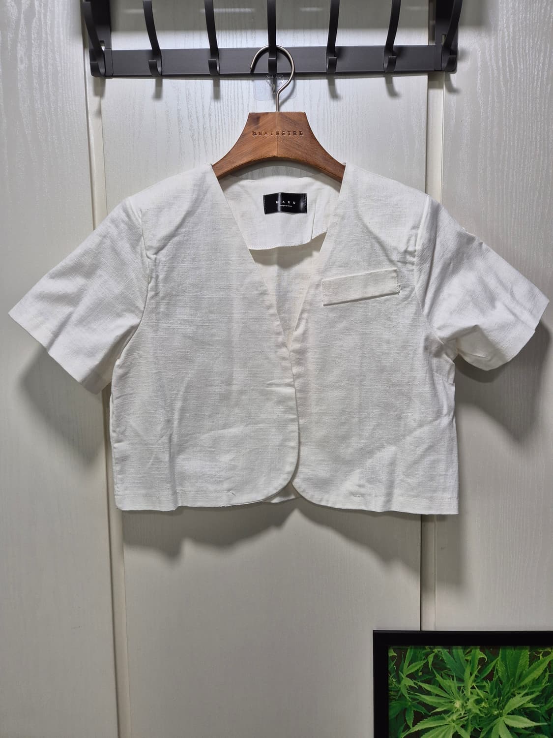 빈티지 화이트 린넨 자켓 상품이미지1