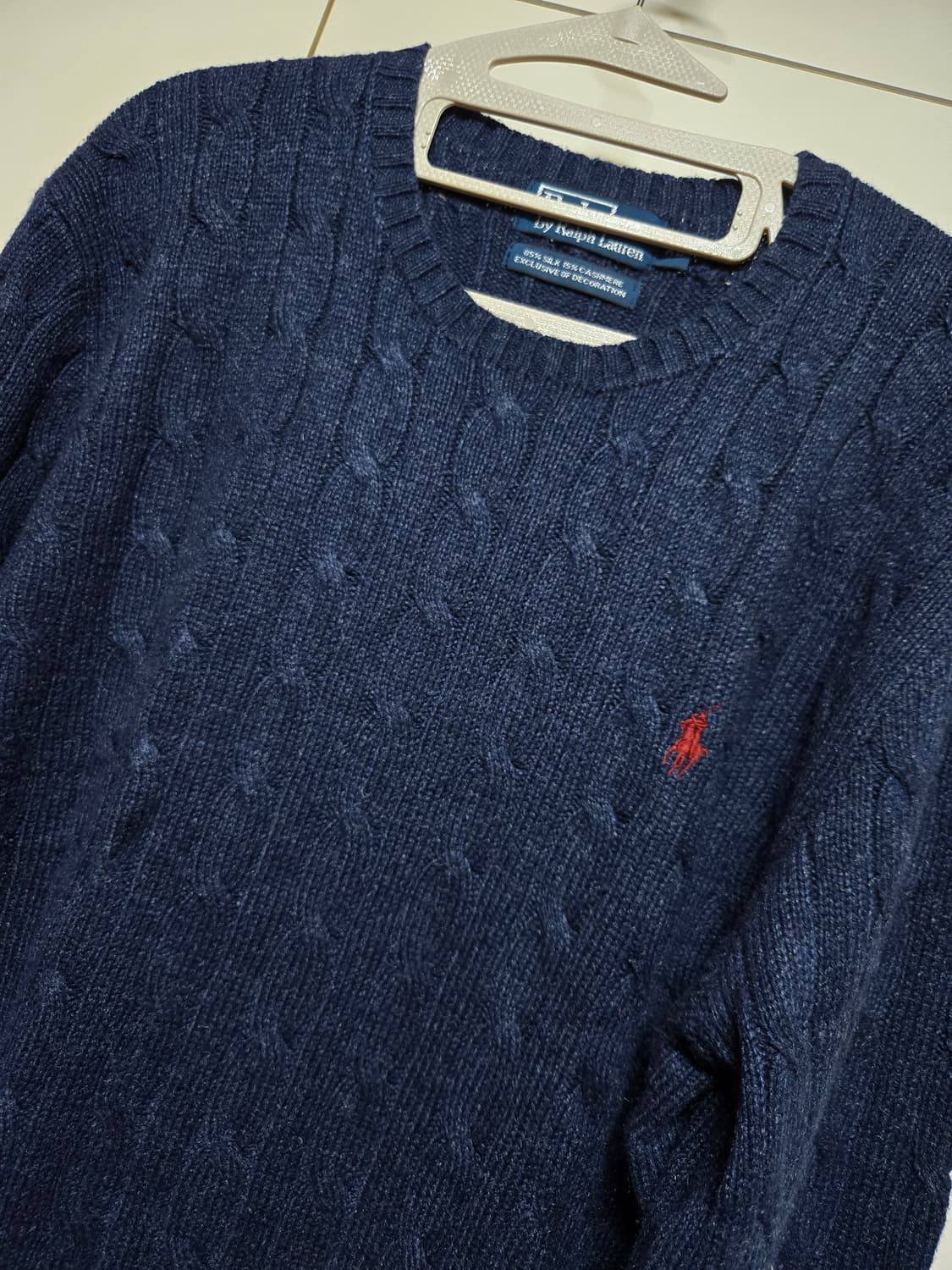 폴로랄프로렌 남성 실크,캐시미어 케이블 니트 상품이미지1
