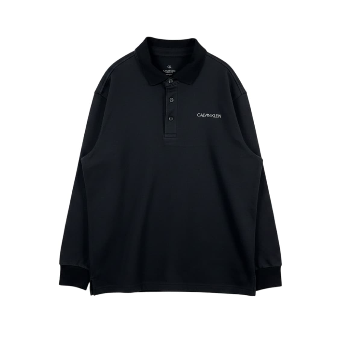 (2XL) 캘빈클라인 퍼포먼스 카라 긴팔 티 블랙 상품이미지1