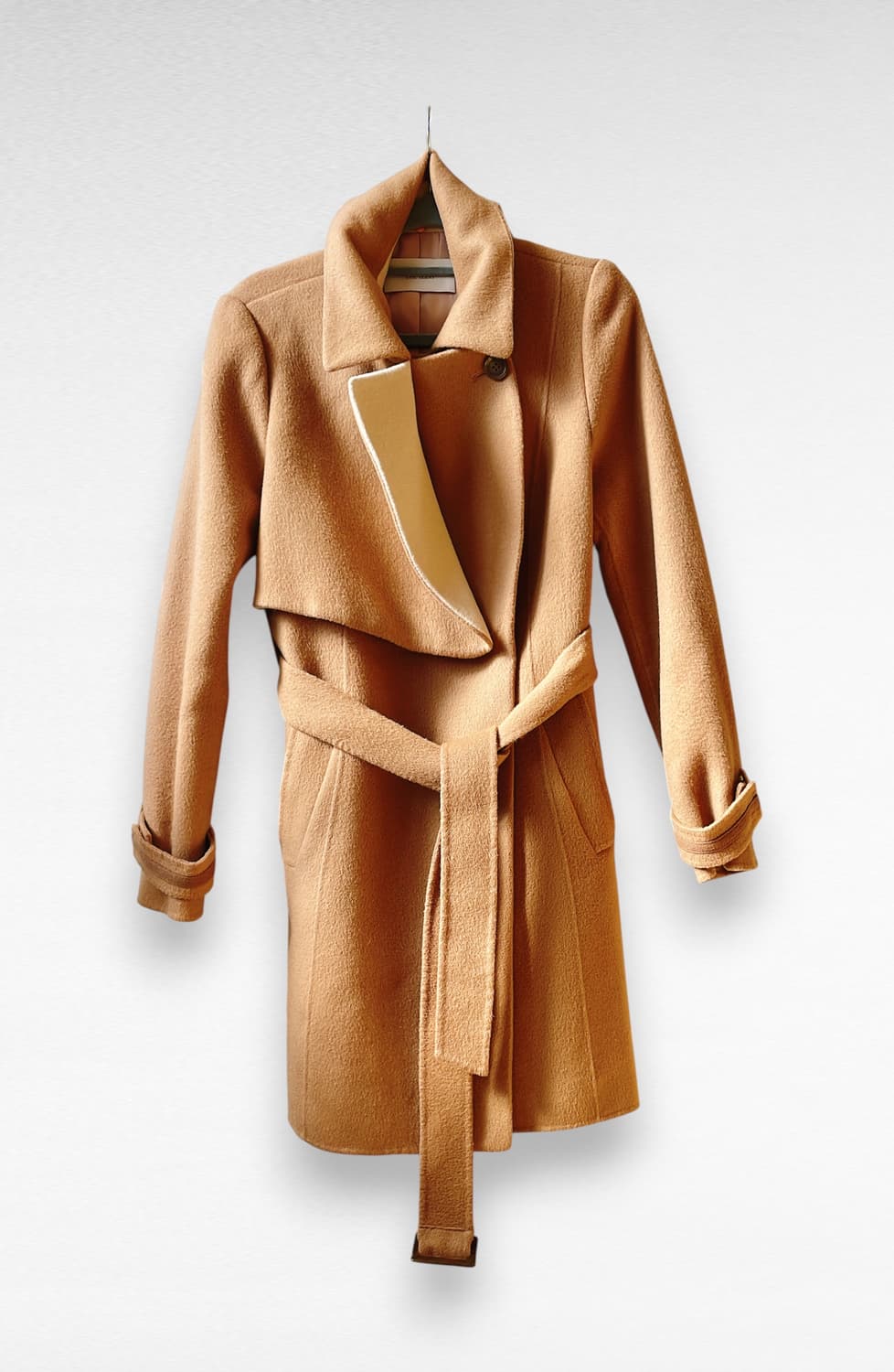 THE IZZAT 더 아이잗 카멜 울 코트 벨트 모직코트 상품이미지1