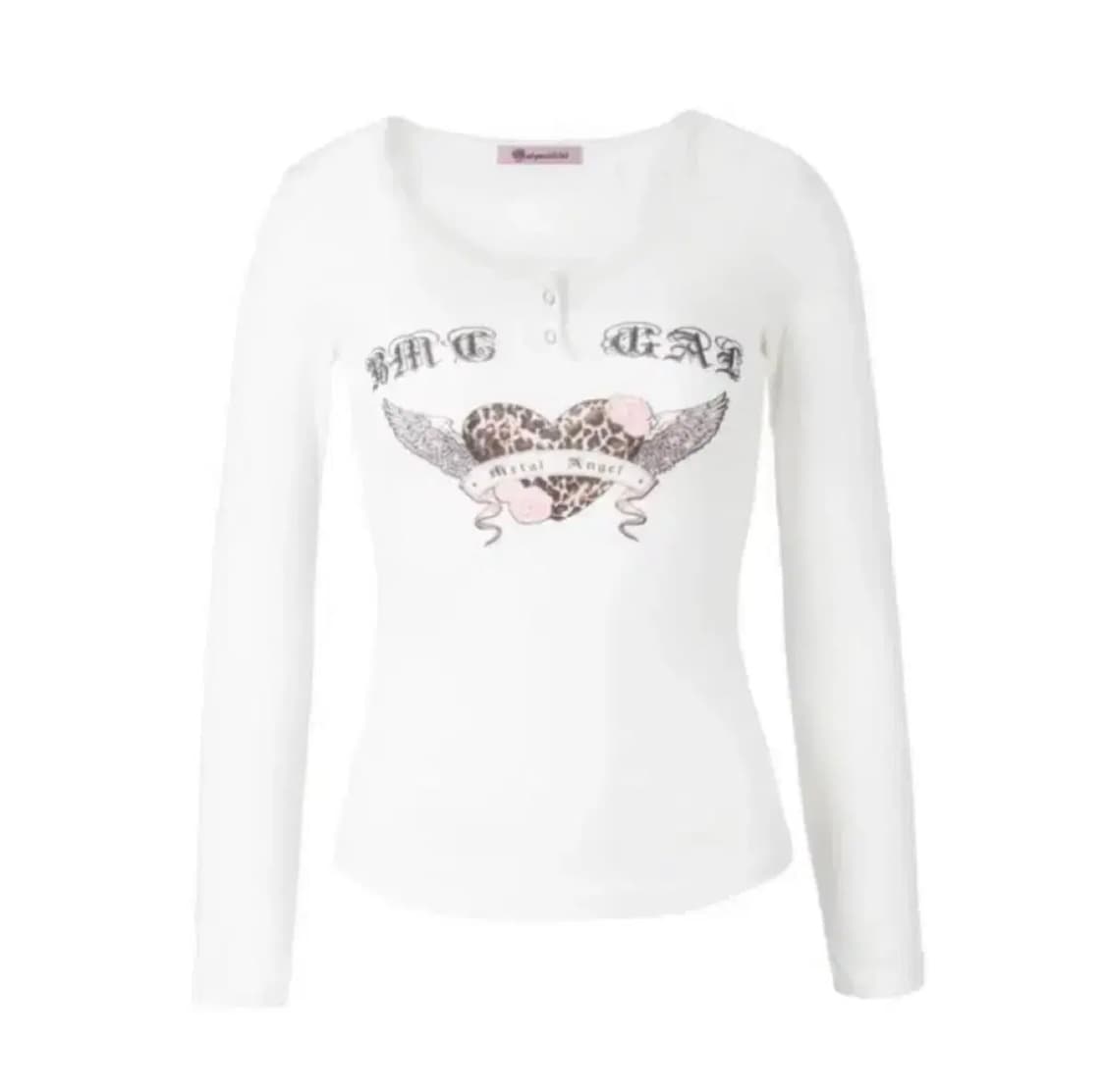 새상품 베이비메탈클럽 bmc gar t 갸루 티셔츠 화이트 상품이미지1