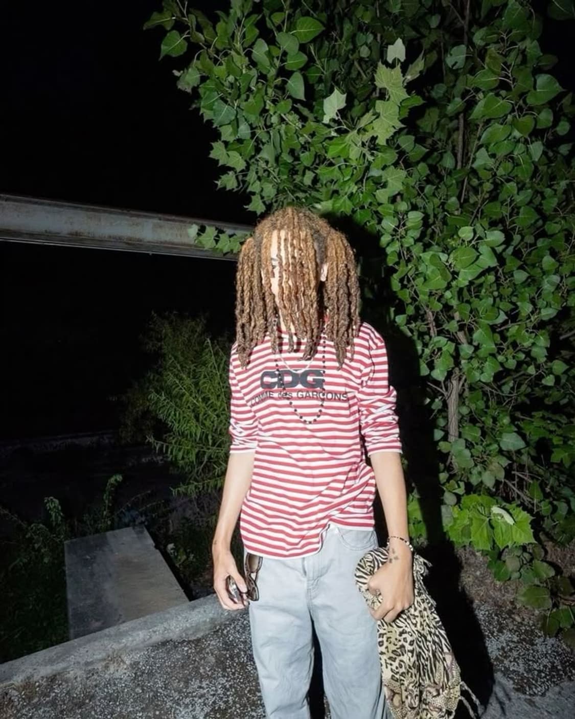 CDG 꼼데가르송 롱슬리브 티셔츠 스트라이프 네이비 상품이미지3