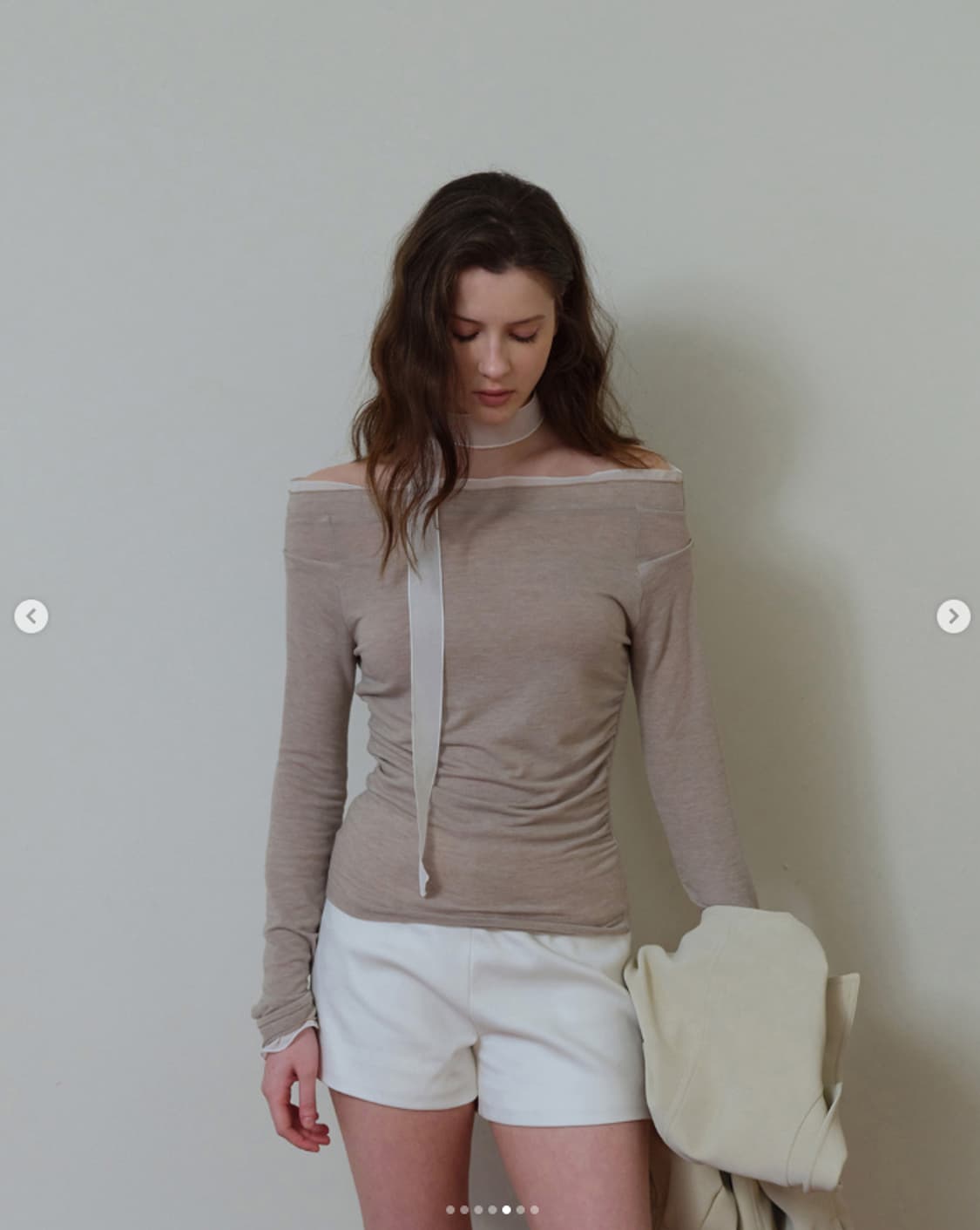 르베인  Soft Chiffon Tie Top  토프 m 사이즈 상품이미지1