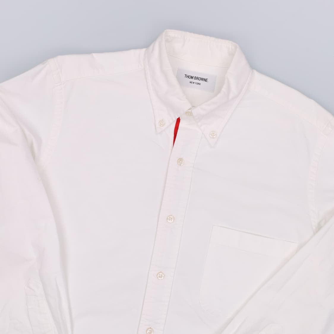 3 톰브라운 히든삼선 옥스포드 포켓 셔츠 화이트 4272 상품이미지3