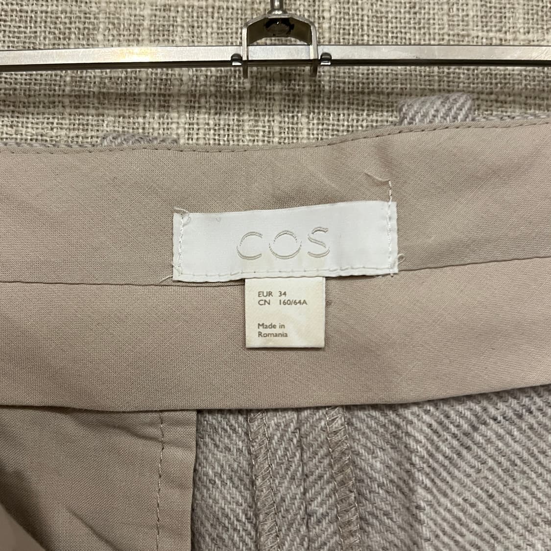 COS 코스 울캐시미어 핀턱 슬랙스 EU34 오트밀 상품이미지7