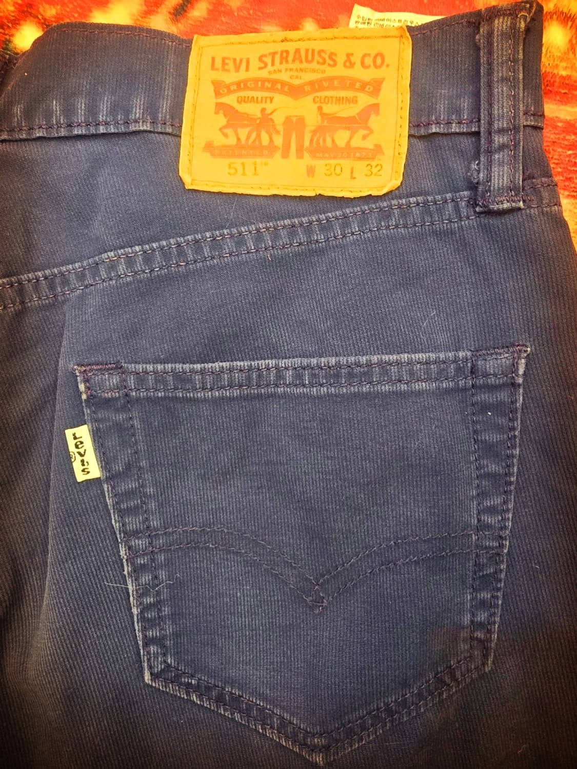 리바이스(Levi's)실버탭 511 슬림핏 코듀로이 팬츠 상품이미지7