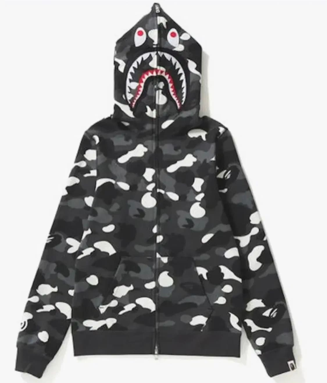 베이프 샤크후드 흑계 하얀카모 M 상품이미지1