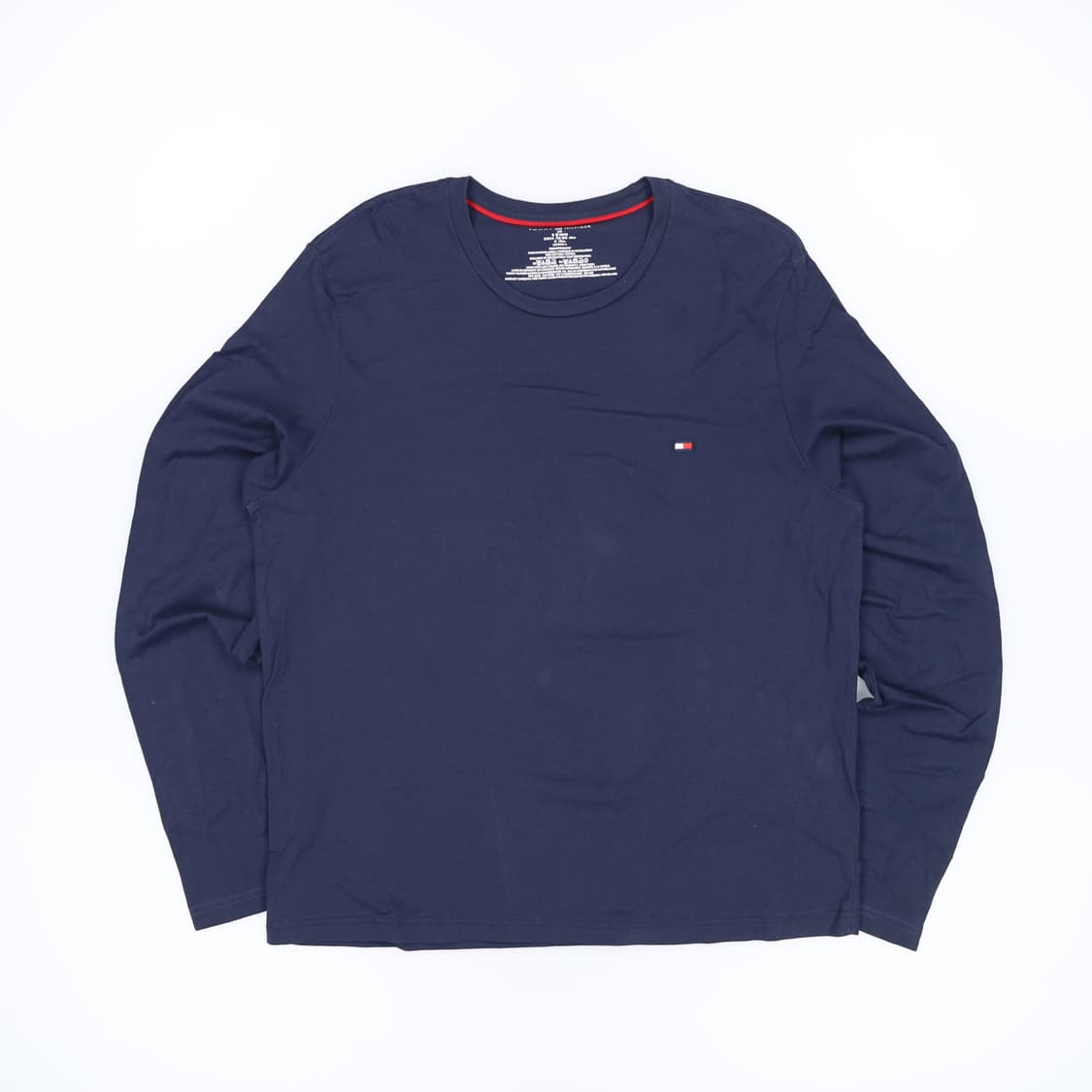 [L] 타미힐피거 스몰로고 롱슬리브 긴팔 티셔츠 네이비 4135 상품이미지1