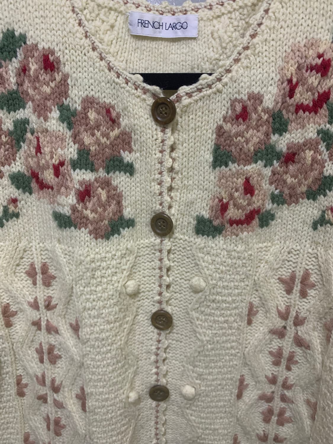 모리걸 빈티지 하구미 꽃자수 가디건 모100 상품이미지4