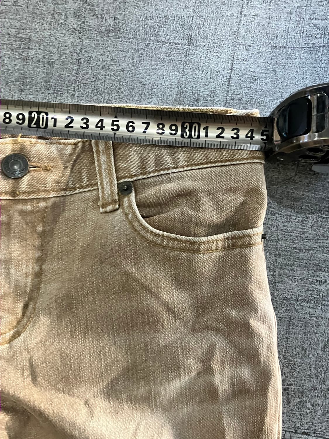 일본빈티지 Vary 핀터깔y2k 보헤미안 워시드 부츠컷팬츠 상품이미지2